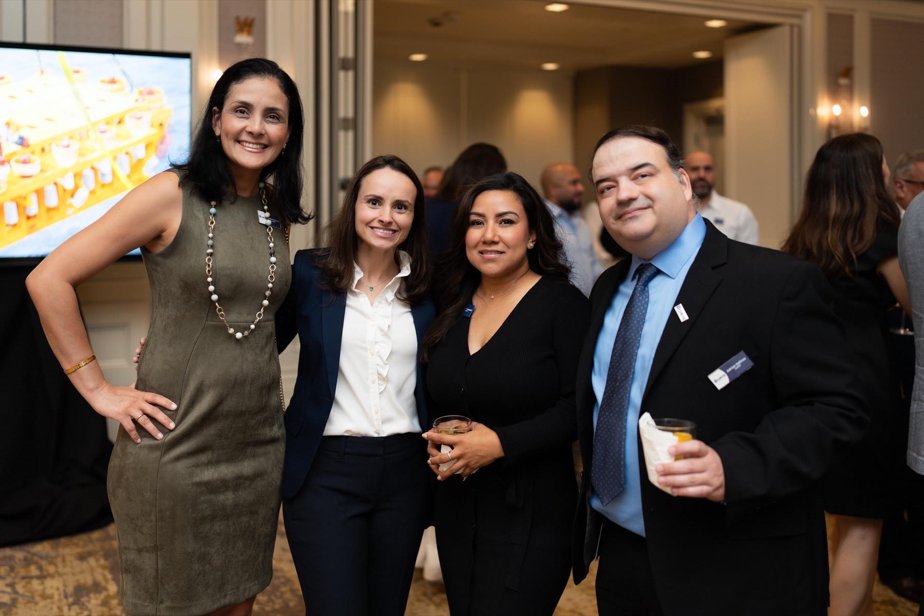 Guests mingling at an Events by Momo corporate reception in Houston